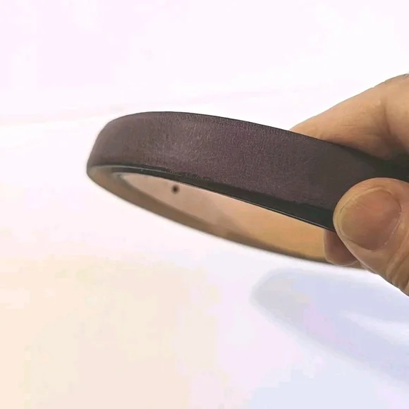 John Fluevog Ladies Leather Belt Purple Angel Buckle Size 36 - Picture 3 of 9